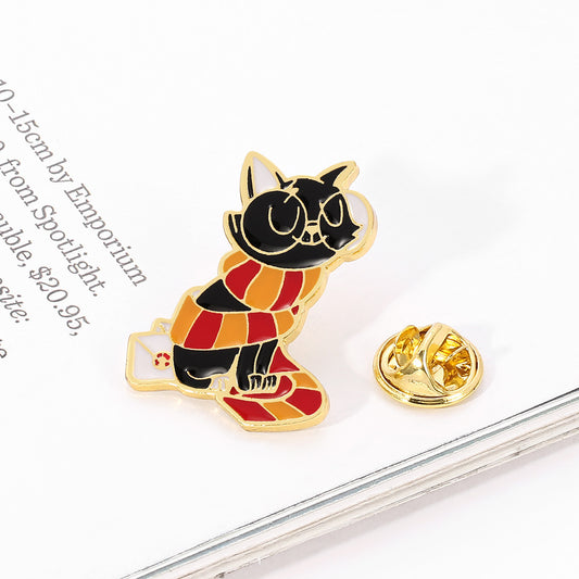 Fashion Cat With Scarf Metal Enamel Brooch 4900ea1d 7bf5 4fe9 849d bab0df495c33