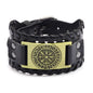 Men's wide leather bracelet 4907195205567