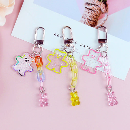 Acrylic Bear Headphone Accessories Keychain Girl Heart 490a944a 324d 40d1 9b46 8d77ed7c995f
