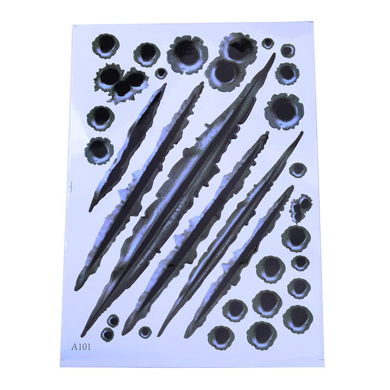 Car scratch simulation bullet hole crack sticker 491303639066