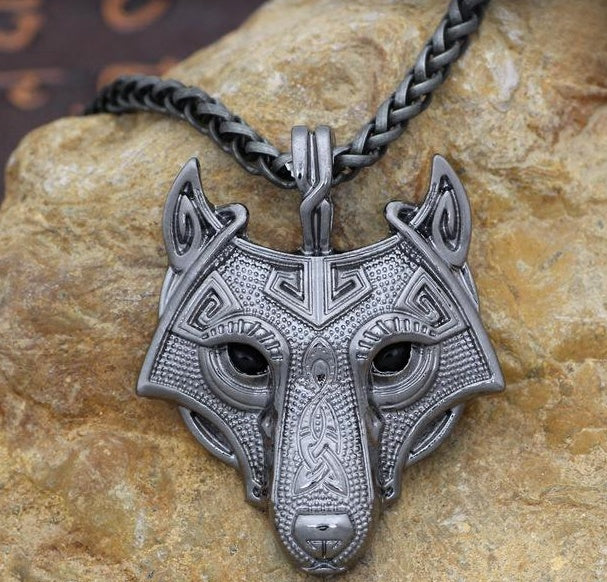 Viking Wolf Head Amulet Pendant Necklace 4927881579001