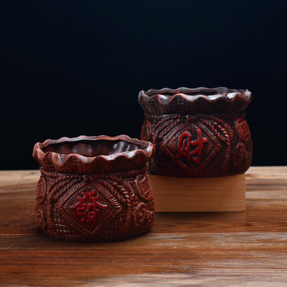 Retro Red Pottery Breathable Succulent Flower Pot 492c2058 c8f1 4e80 81c0 821835e7cfa7