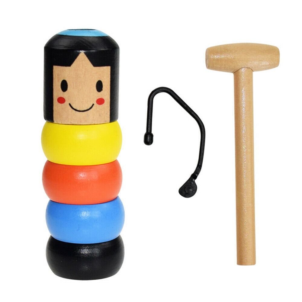 Immortal Daruma Unbreakable Wooden Man Magic Toy Magic Tricks Close Up Stage Magic Props Comedy Mentalism Toy Accessory 49320