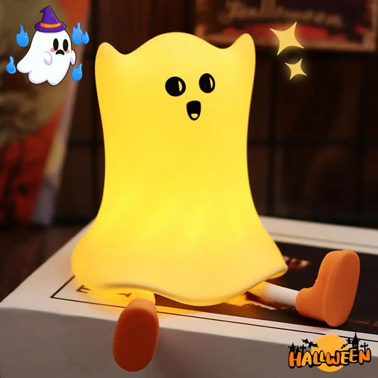 Halloween Silicone Ghost Shaped Bedside Lamp With Touch Control Soft Glow For Water-resistant Decoration 4934d1b2 5550 47aa 8