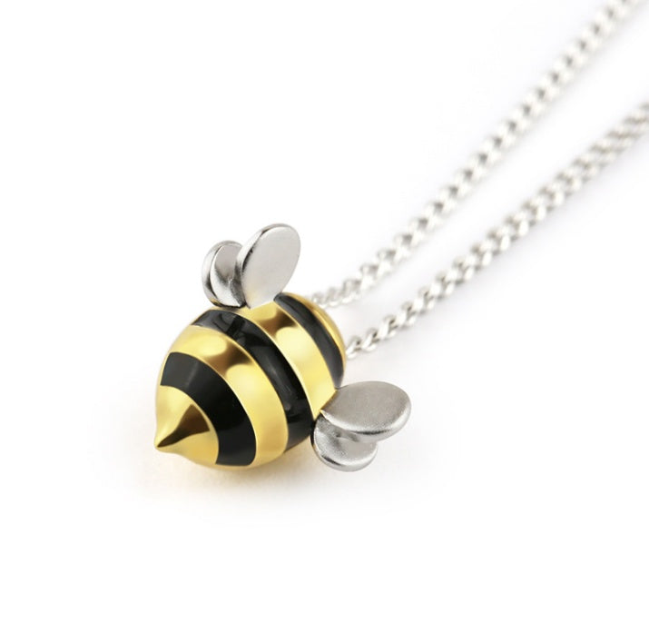 S925 sterling silver necklace wholesale Korean fashion cute bee clavicle chain female European and American foreign trade cro
