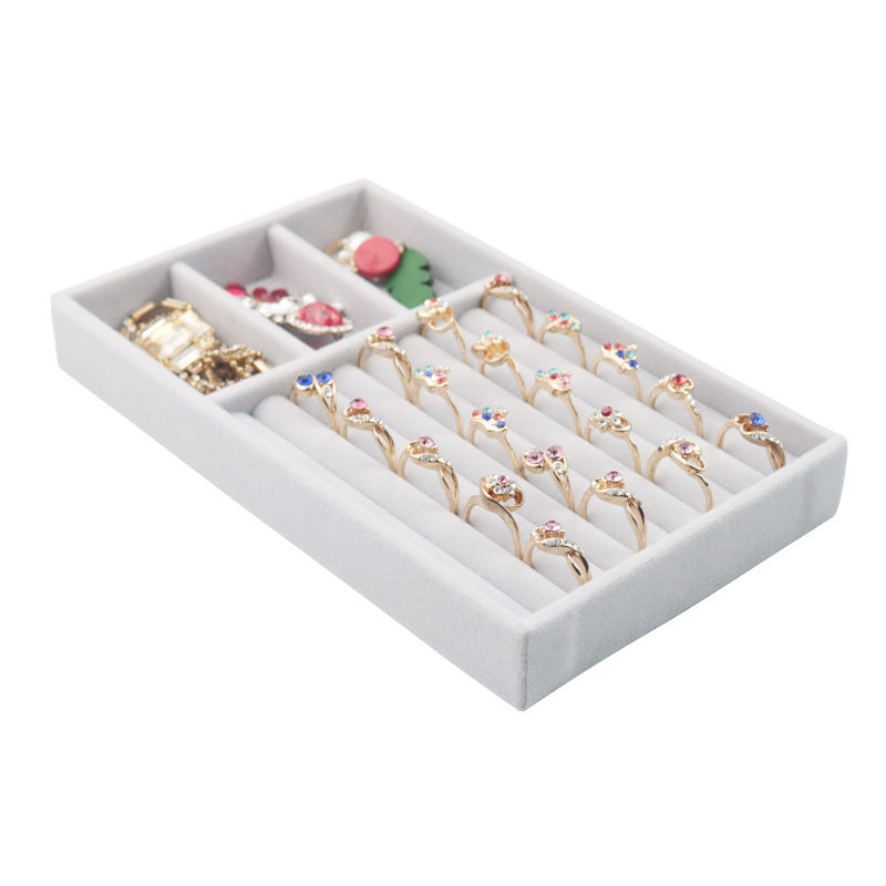 Jewelry storage box flannel earrings jewelry box storage box 495573741038