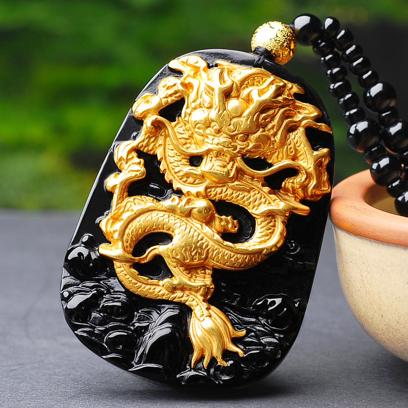 Golden Dragon Plated Pendant Necklace 4961253497185