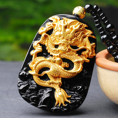 Golden Dragon Plated Pendant Necklace 4961253497185