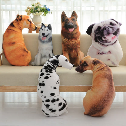 Funny 3D Dog Print Throw Pillow Creative Cushion Cute Plush Doll Gift Home Decor 4967105243 602317453