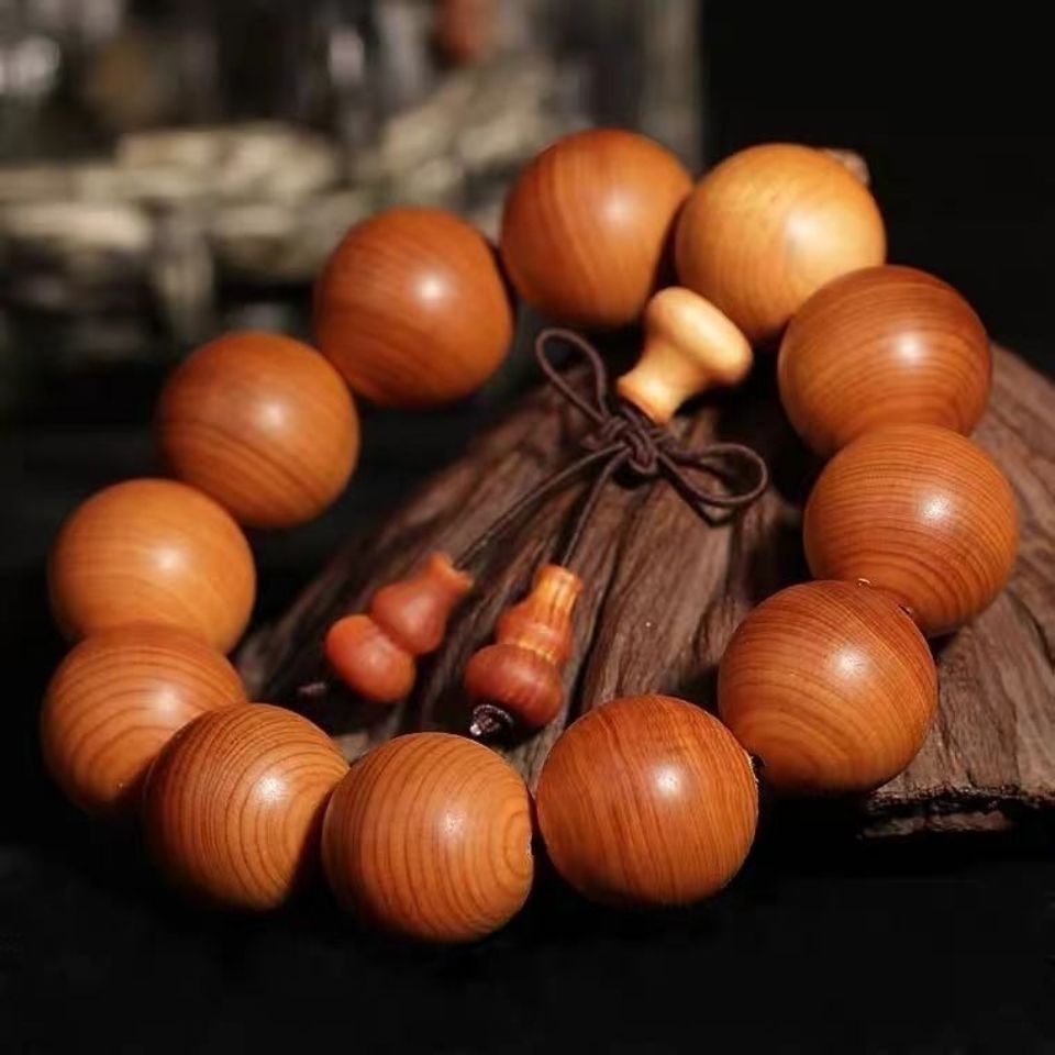 Arborvitae Bracelets Taihang Mountain Yabei Taihang Material Buddha Beads Bracelet Taihang Chenhua Water Wave Buddha Beads 49