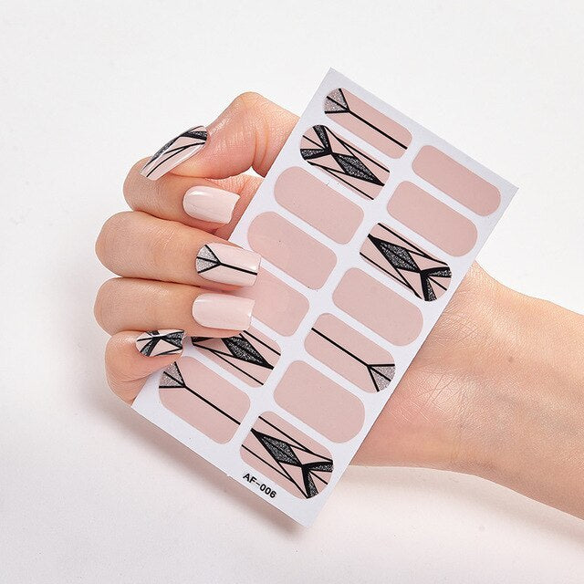 Solid Colors And Creative Nail Art Creative Women Salon Nail Decoration Fashion Nail Polish Nails Sticker Designer Nail Strip