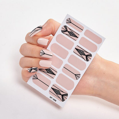 Solid Colors And Creative Nail Art Creative Women Salon Nail Decoration Fashion Nail Polish Nails Sticker Designer Nail Strip