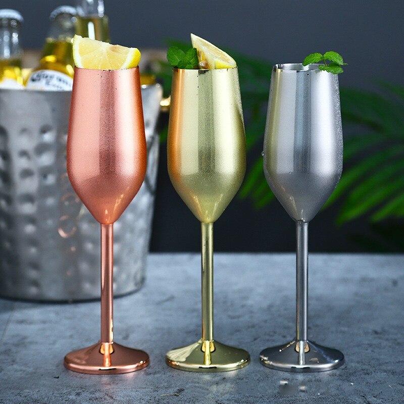 Stainless steel champagne glass and red wine cup 498636397065