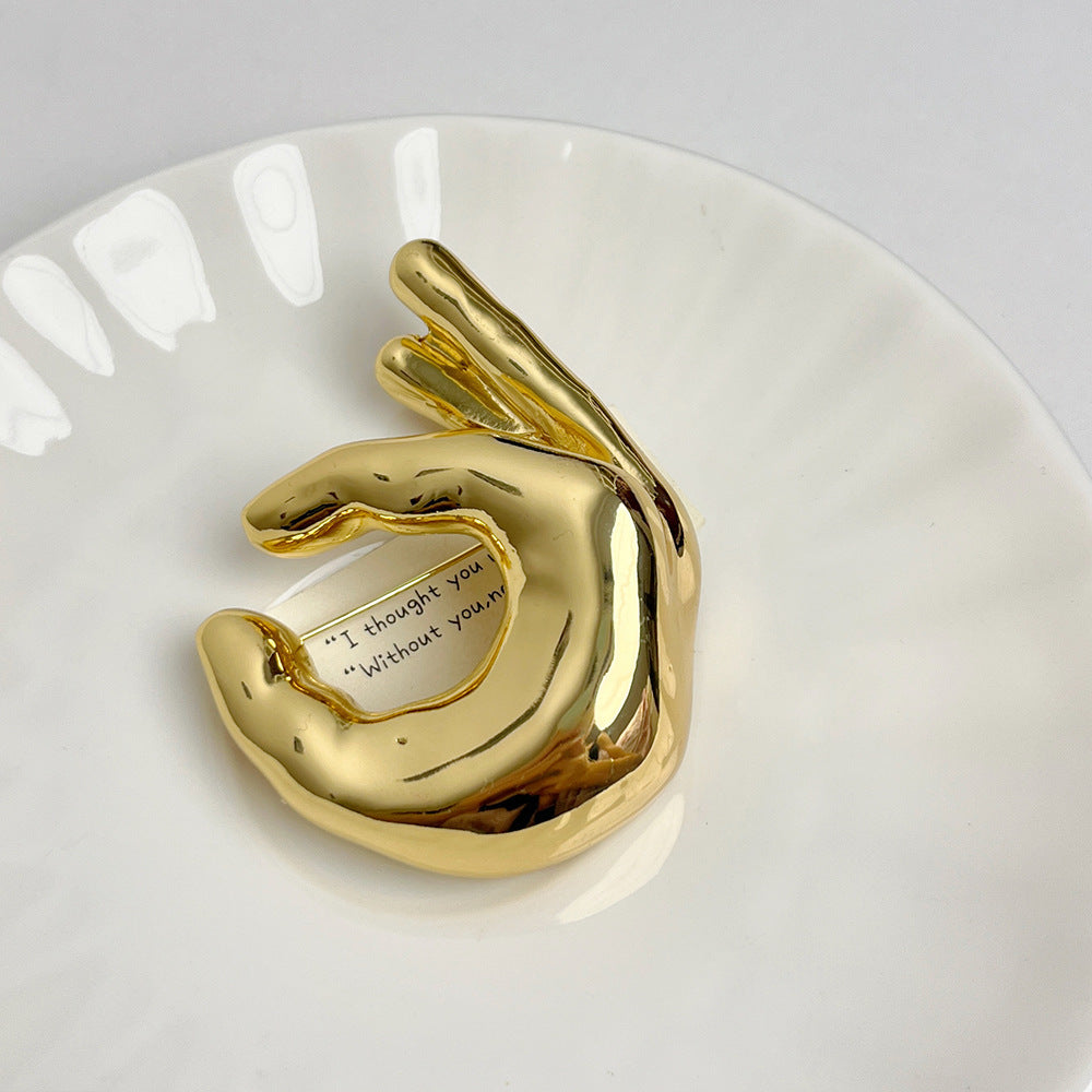 Metal OK Gesture Brooch Fashion All-match Pin Clothes Accessories 498ba539 6982 467b 9a82 caa5985eb053