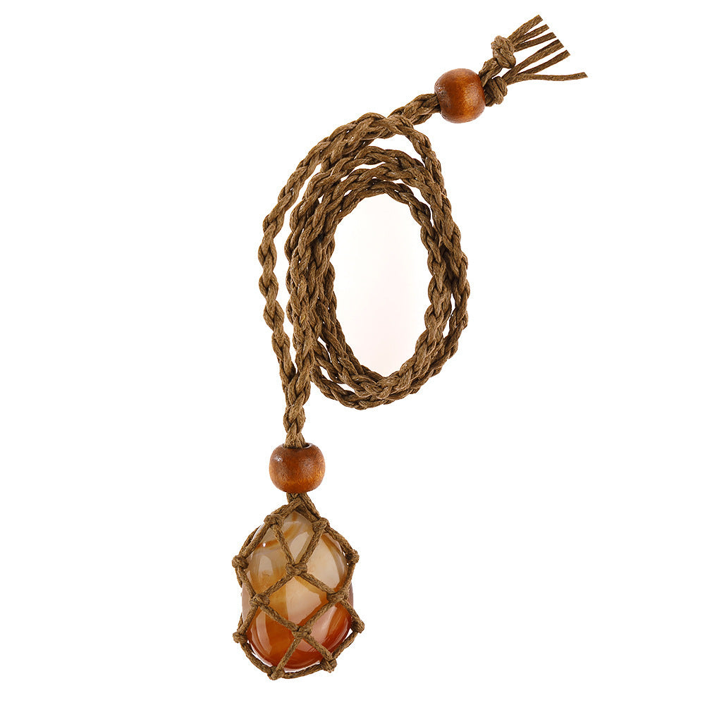 Labradorite Natural Stone Pendant Wrap Braid Necklace Macrame 498df69a a76a 4336 99fe 4f0d106d1598