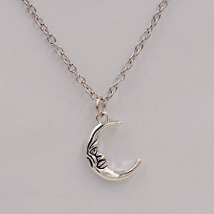 Moon Sun Short Necklace Unisex Alloy Electroplating Tattoo Pendant 49a6af95 3502 4ef8 a63c b388f65922e5