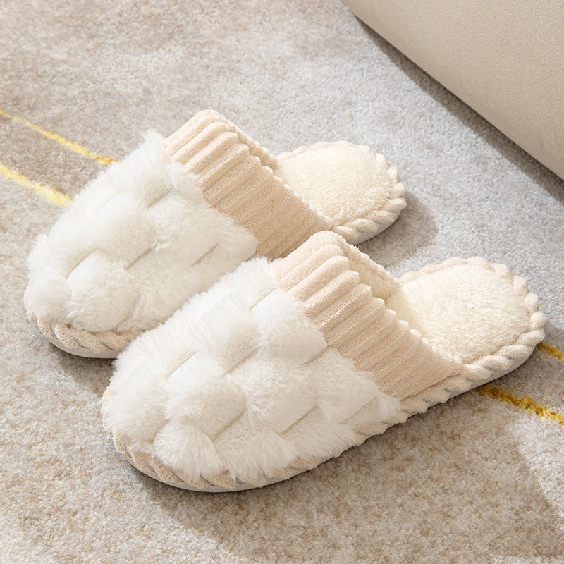 Indoor Warm Platform Couple Plush Slippers 49a9cf0b ddb7 4c47 b5ad c3e9ae7c606e