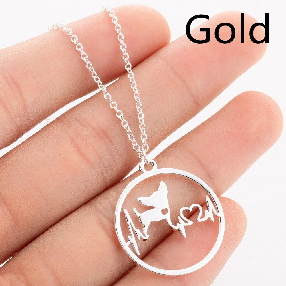 Pet Dog Footprints Paw Necklace  Necklaces 49b23bec 8630 41ea afc5 2bc53002e460