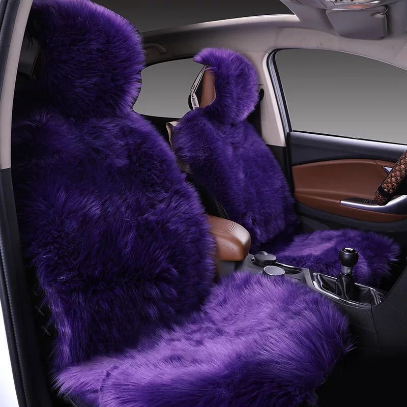 All-inclusive Car Seat Cover Plush Cushion Three-piece Cushion Universal Cushion Winter 49d05beb af9e 428b 8f45 2421d4ffa403