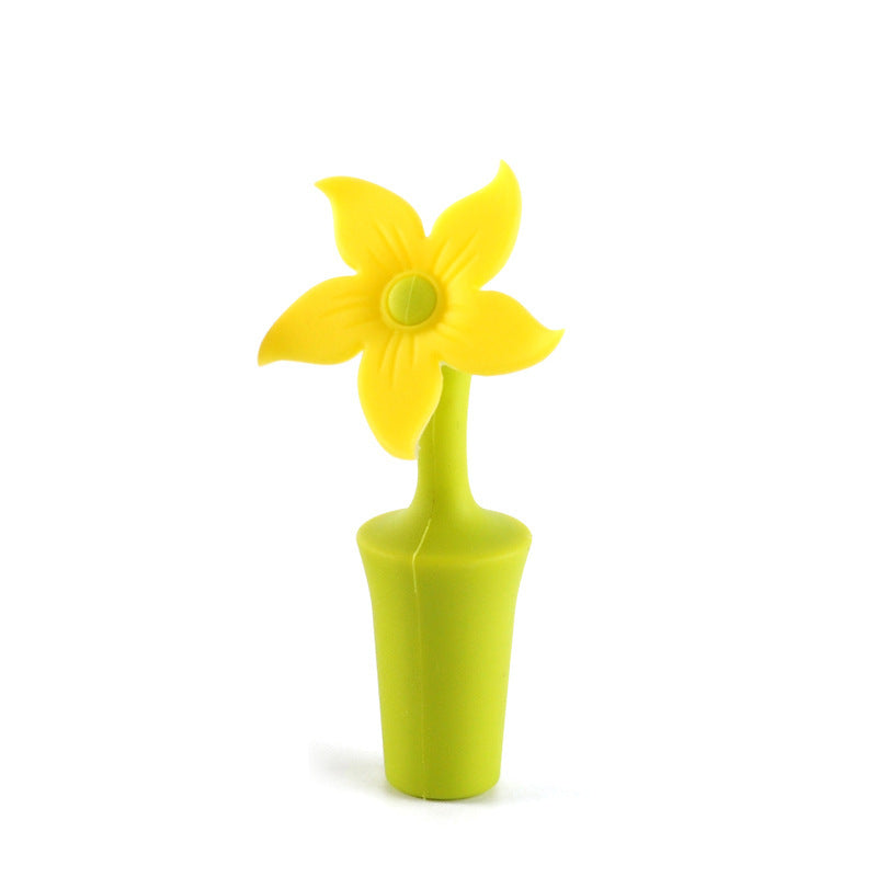 Creative Silicone Stopper For Red Wine SUNFLOWER Beer Seasoning Bottle Bottle Stopper Tool 49ef17be 727c 44ee 8968 3fd48e0211