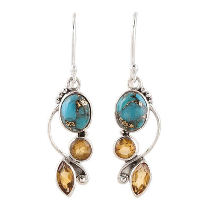 Multi-Color Zircon Earrings European And American 49f3f076 9849 47c4 a61f c44978e0cf13