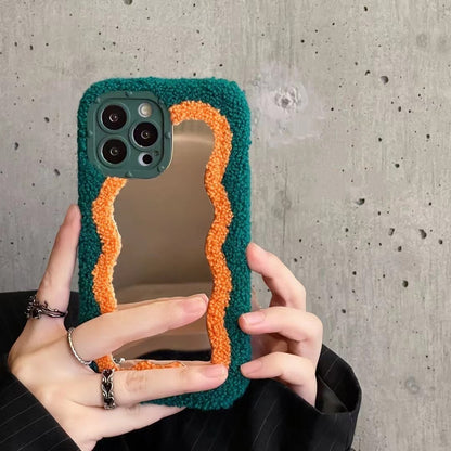 Plush Patch Mirror Mobile Phone Shell 49f68203 41e8 4c7e a600 7dab0c861f8a