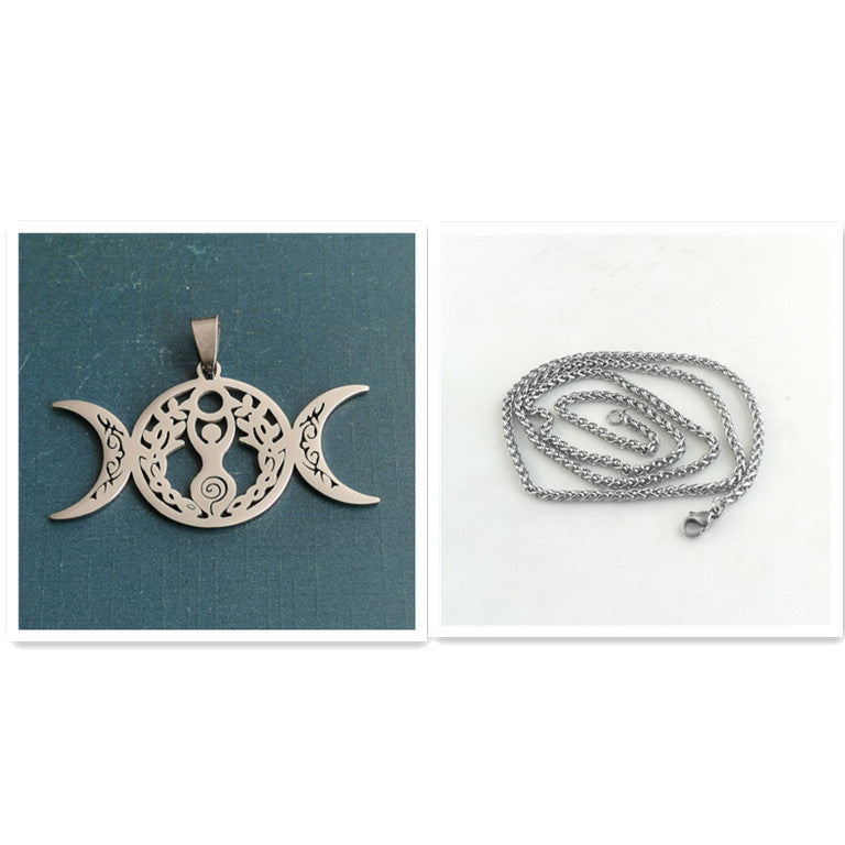 Triple Moon Celtic Knot Pendant Necklace 4a01c0e7 f99f 450c 8143 19484da630d8