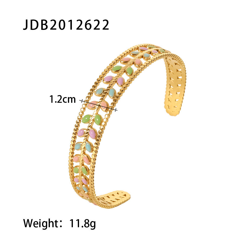 Fashionable And Versatile Gold-plated Stainless Steel Bracelets With Zirconia 4a1621a2 08d8 4608 96ba 8eeddcc7c24e