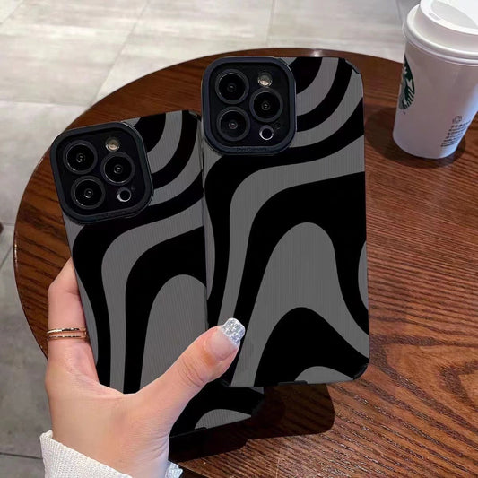 Dark Zebra Pattern Drop-resistant Silicone Phone Case 4a1f3f59 ecf3 4d0c b203 00b0535c9ab6
