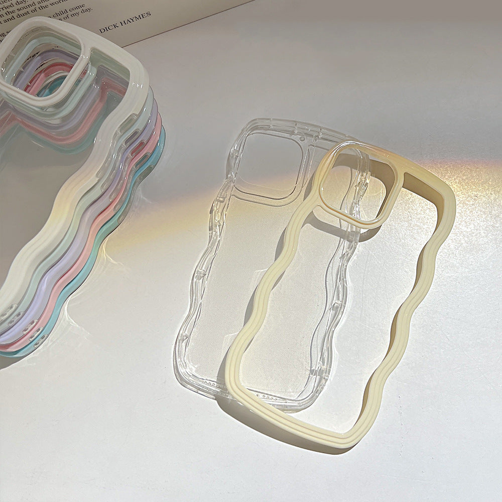 Wave Border Mobile Phone Case Solid Color Simple Candy Color 4a25c1b5 2d2d 4b5b 982a c3016b4b0a7c