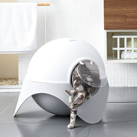 Litter Box Fully Enclosed Snow House Cat Toilet Large UFO Litter Box 4a2da47b f43b 492c a512 90b947d324ff