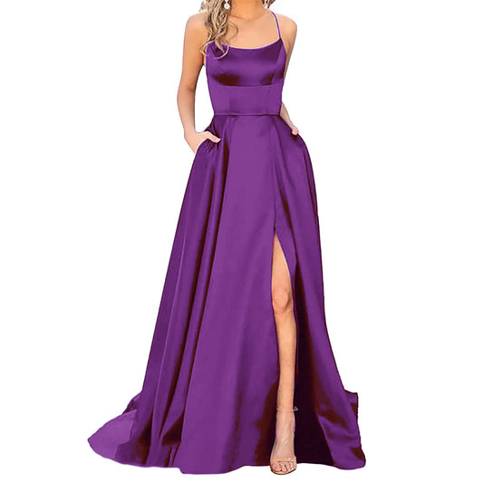 Solid Color Long Slimming And Shoulder Hollow Girlfriends Fashion Bridesmaid Party Dress 4a3cf30a c92f 4526 b1e1 fb66bf207334