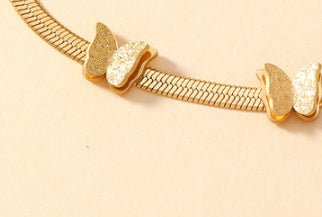 Titanium Steel Bracelet Female Non-fading Double Butterfly 4a3d5ac0 e82c 4db8 b338 2b1801363409