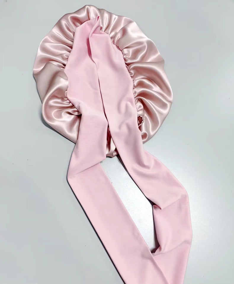Wide-brimmed Lace-up Adjustable Elastic Large Silk Nightcap 4a456a91 0b47 449f 89ea 99d52fb9b482 trans