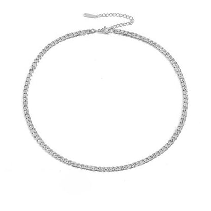 Stainless Steel Necklace 14K Gold Plated Cuban Chain Clavicle Chain 4a56eefd 356d 4d18 8382 a6cf60e26ae3