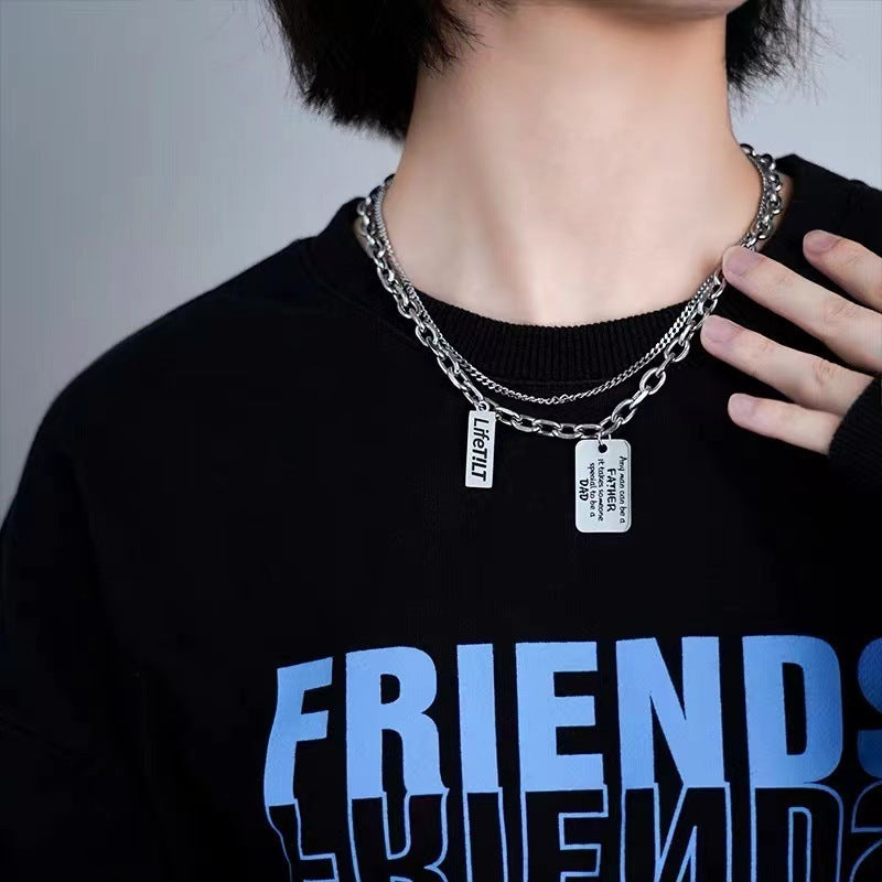 Fashion Double-layer Titanium Steel Necklace For Women 4a60a925 b686 4e85 b6c6 ab07b77e05cf