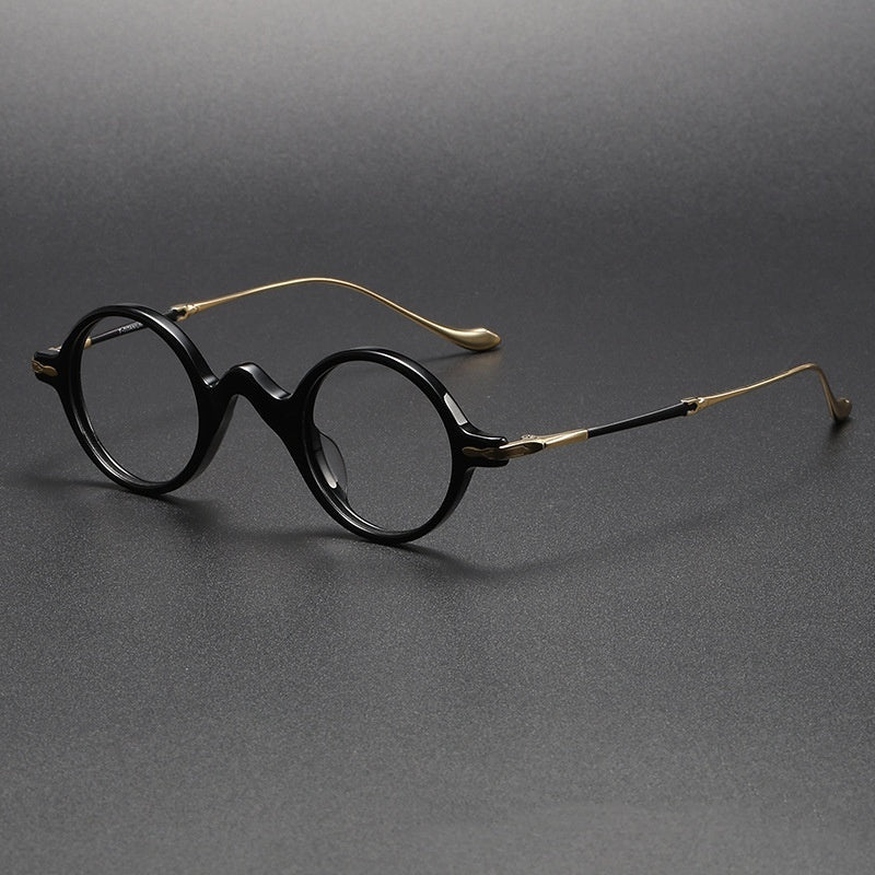 Sheet Metal Eyeglass Frame Fashion Retro Small Face With Myopic Glasses Option Pure Titanium Glasses Rim Men 4a6e8354 db76 40