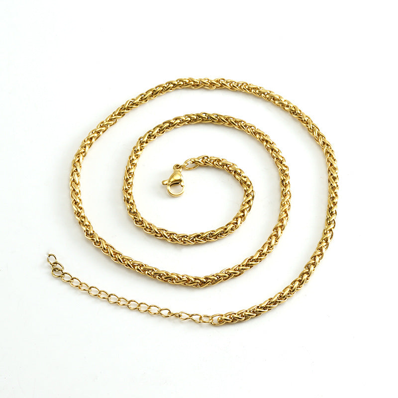 18K Gold Keel Chain Necklace Pendant Finished Chain Hip Hop - HD Wireless Product #6