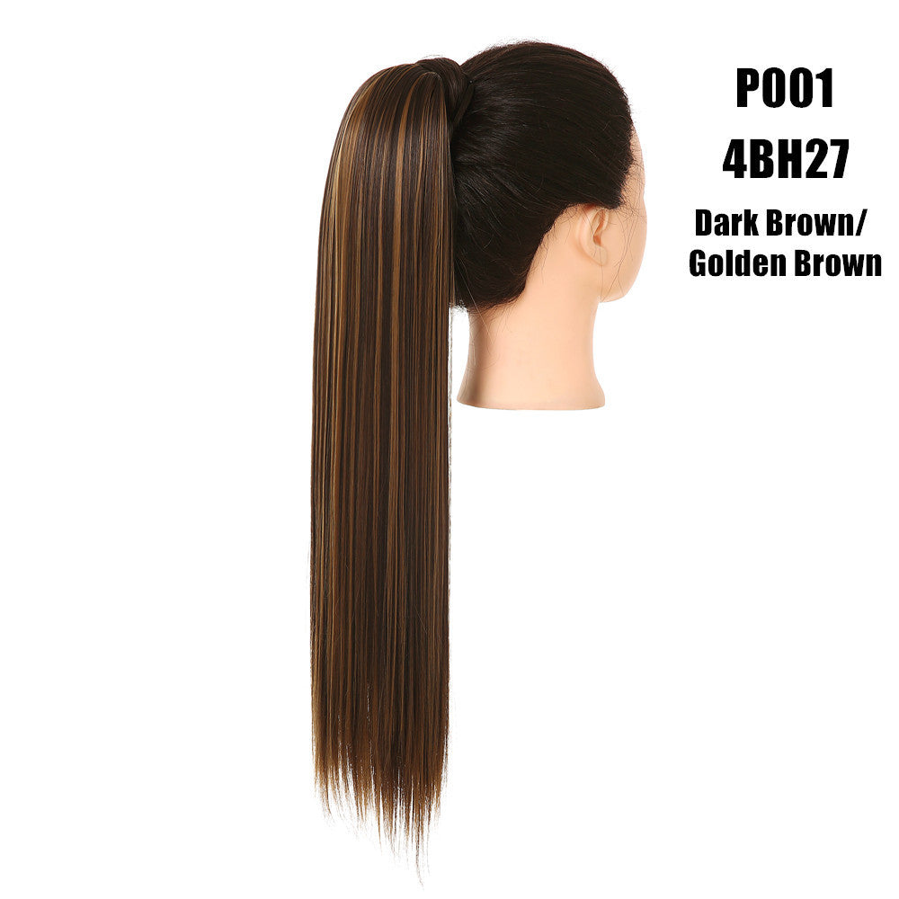 Long Straight Hair Ponytail High Temperature Matte Silk Velcro Winding Wig 4a8bff87 65a0 469c 9d53 32b2c85f51cf