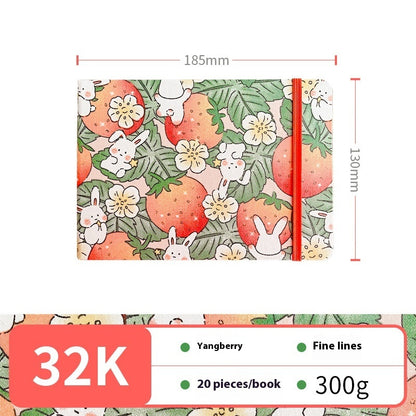 Feiluniao Watercolor Notebook Fabric Handmade Mini Portable Portable Character Sketch Hand Painted Graffiti Drawing Book - 图片 26