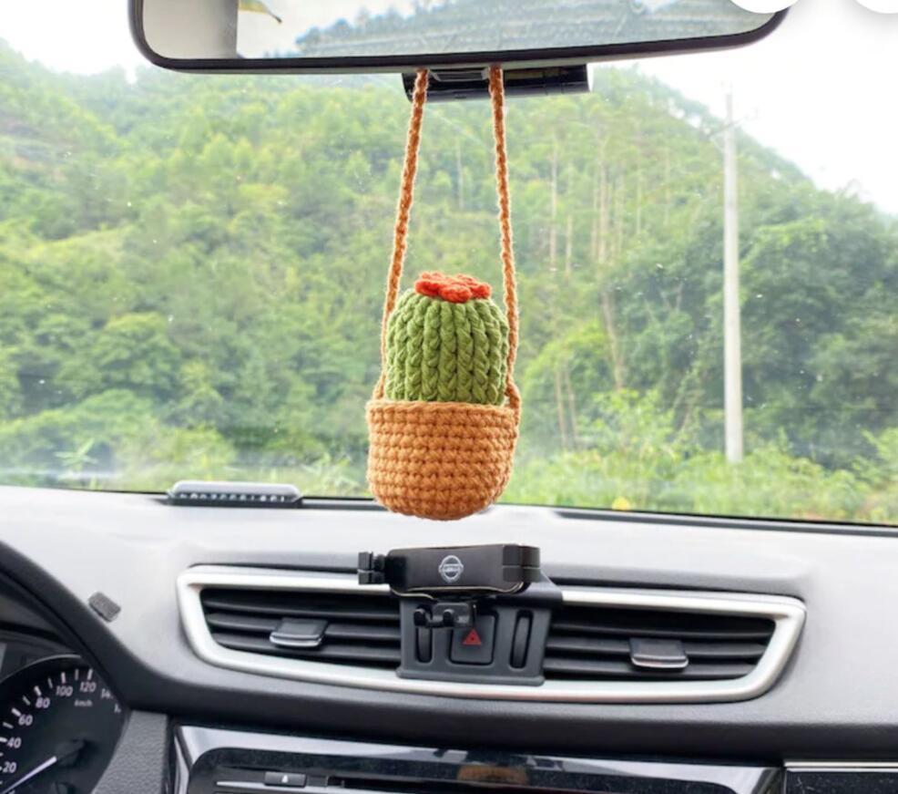 Handmade Knitted Flower Car Accessories Rearview Mirror 4ac0f6c9 71de 4187 a2fa 8f46e841aca1
