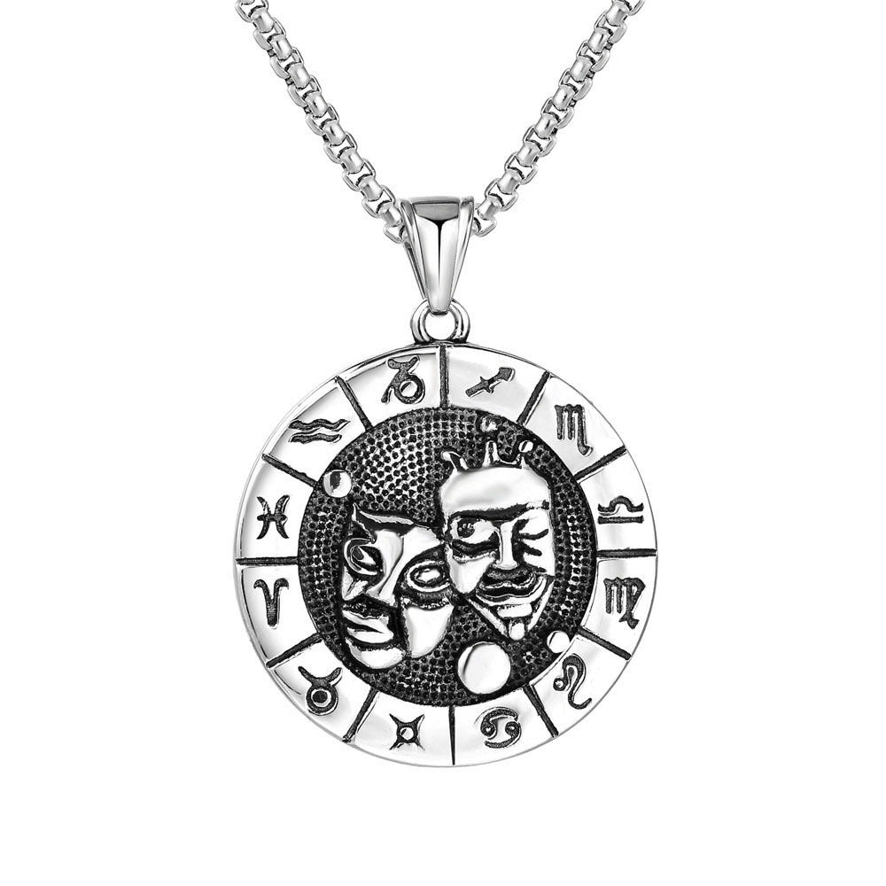 Fashion Stainless Steel Twelve Constellation Pendant 4ad00fe8 64c9 4751 8bde a489eb37e020