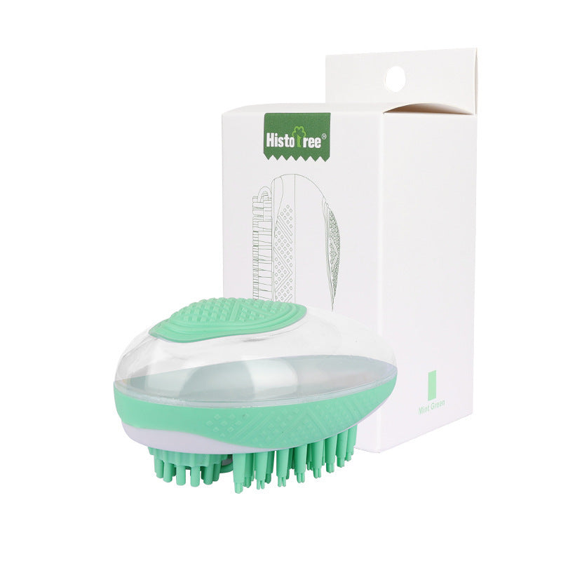 Dog Cat Bath Brush 2-in-1 Pet SPA Massage Comb Soft Silicone Pets Shower Hair Grooming Cmob Dog Cleaning Tool Pet Products 4a