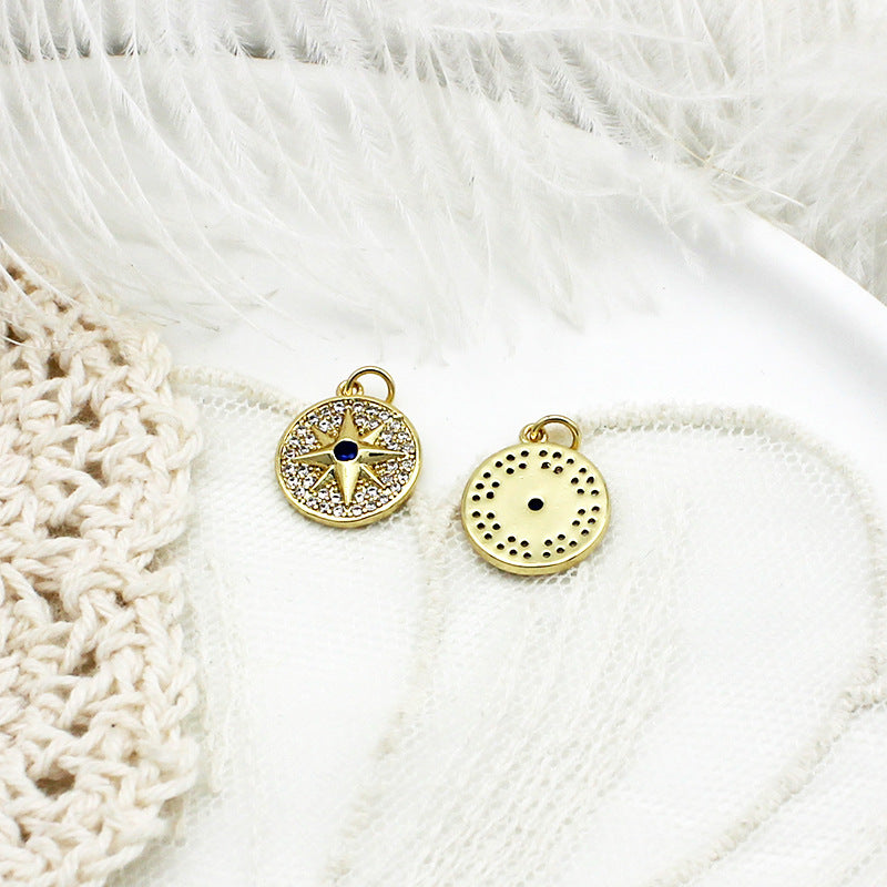 Micro-inlaid Six-pointed Star Compass Hanging Piece Pendant Necklace Bracelet Earrings 4adca576 c20b 4c56 80fc b2be9f9297a5