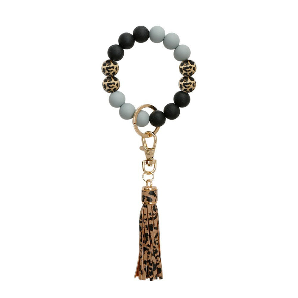 Silicone Wrist Keychain Handmade Beaded Leather Tassel Bracelet 4b005139 bbbf 4523 81b1 1e5358d3d819