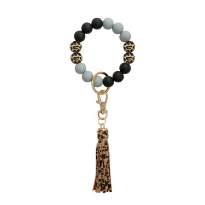 Silicone Wrist Keychain Handmade Beaded Leather Tassel Bracelet 4b005139 bbbf 4523 81b1 1e5358d3d819