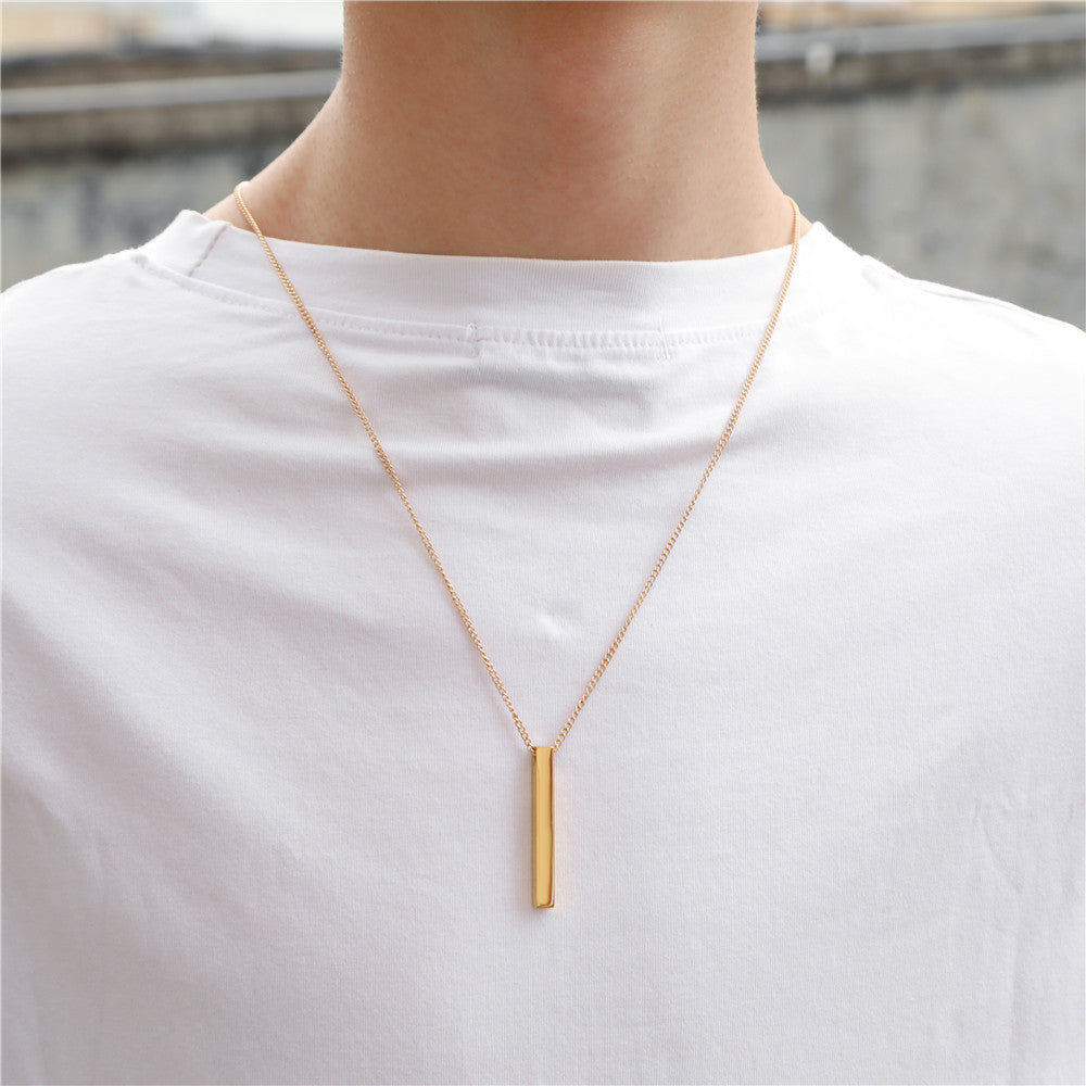 Versatile Hip Hop Geometric Stainless Steel Pendant Long Necklace 4b0bc1f8 16b0 40af 8d07 ab1905888ded