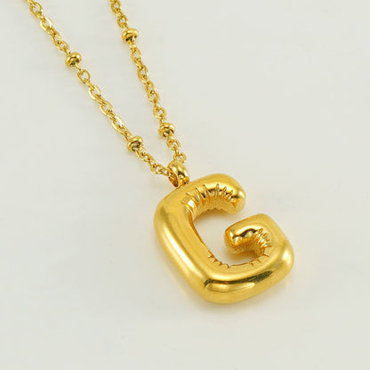 Women's Fashion Bubble Letter Pendant Letter Necklace 4b1edd2f 30b3 44af b37b 57ec2edc2d28