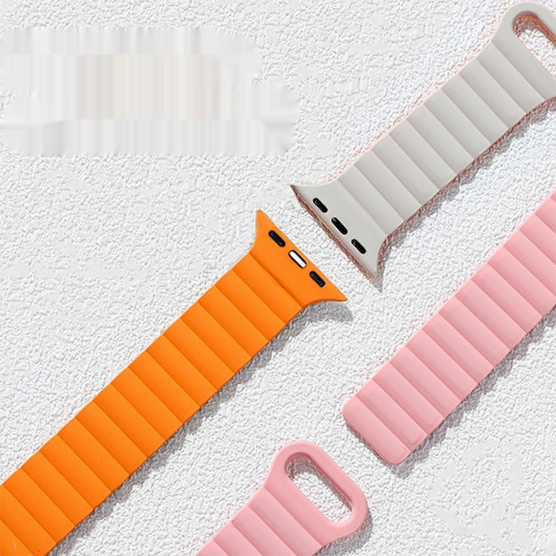 Two-color Silicone Magnetic Back Ring Buckle Watch Band 4b210b69 a7c5 438b b969 92f2cd15bb09 fine