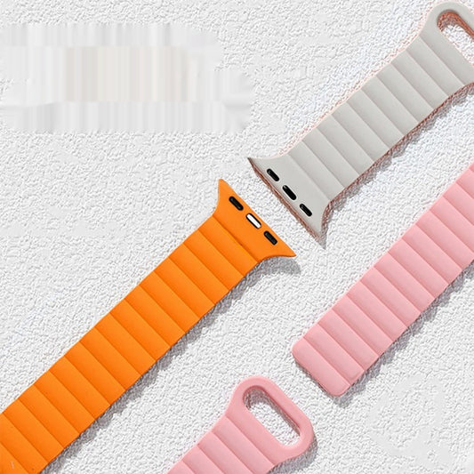 Two-color Silicone Magnetic Back Ring Buckle Watch Band 4b210b69 a7c5 438b b969 92f2cd15bb09 fine